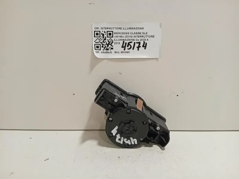 Interruttore Illuminazione INTERRUTTORE ILLUMINAZIONE Mercedes Classe GLE W166 2015