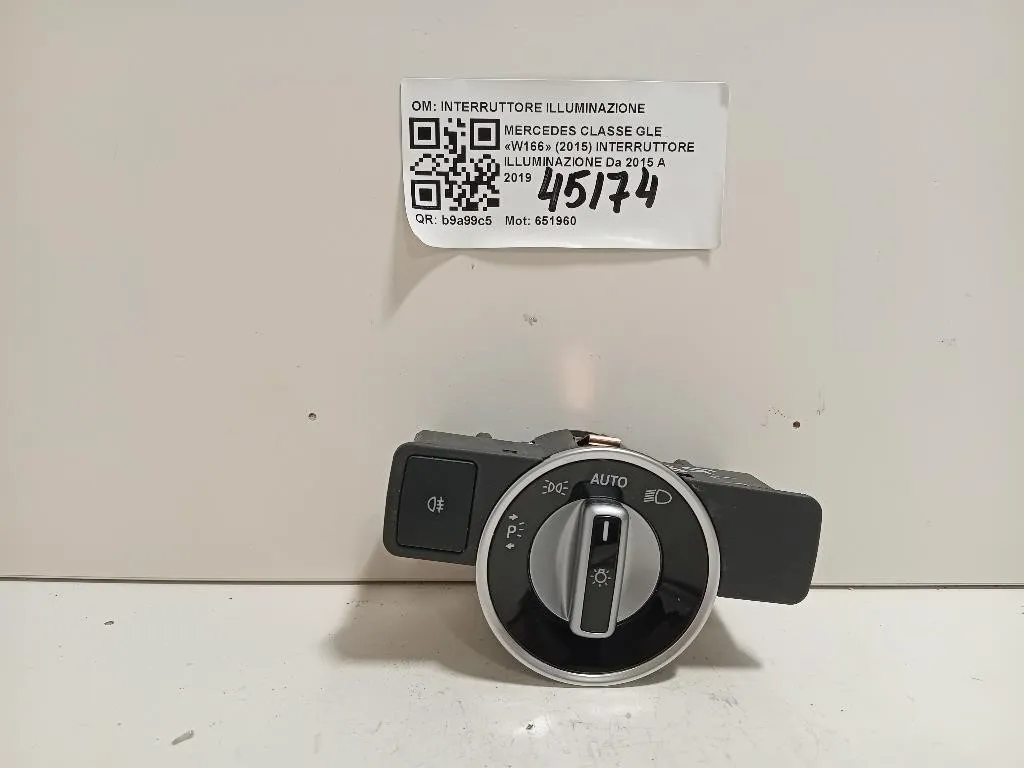 Interruttore Illuminazione INTERRUTTORE ILLUMINAZIONE Mercedes Classe GLE W166 2015