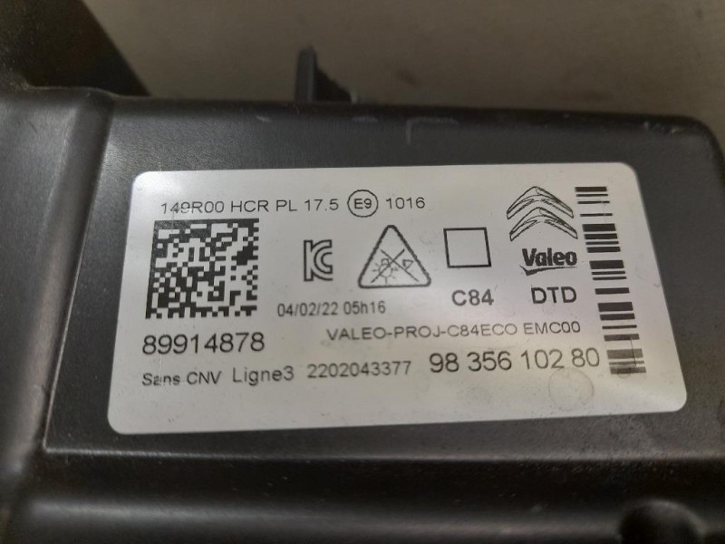 Proiettore ANT DX 89914878 Citroen C5 Aircross 2018