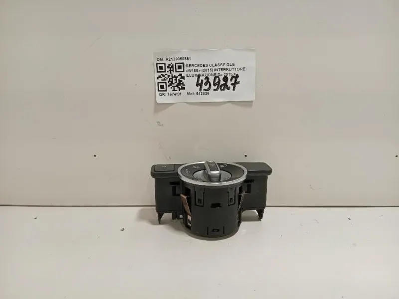 Interruttore Illuminazione A2129050551 Mercedes Classe GLE W166 2015