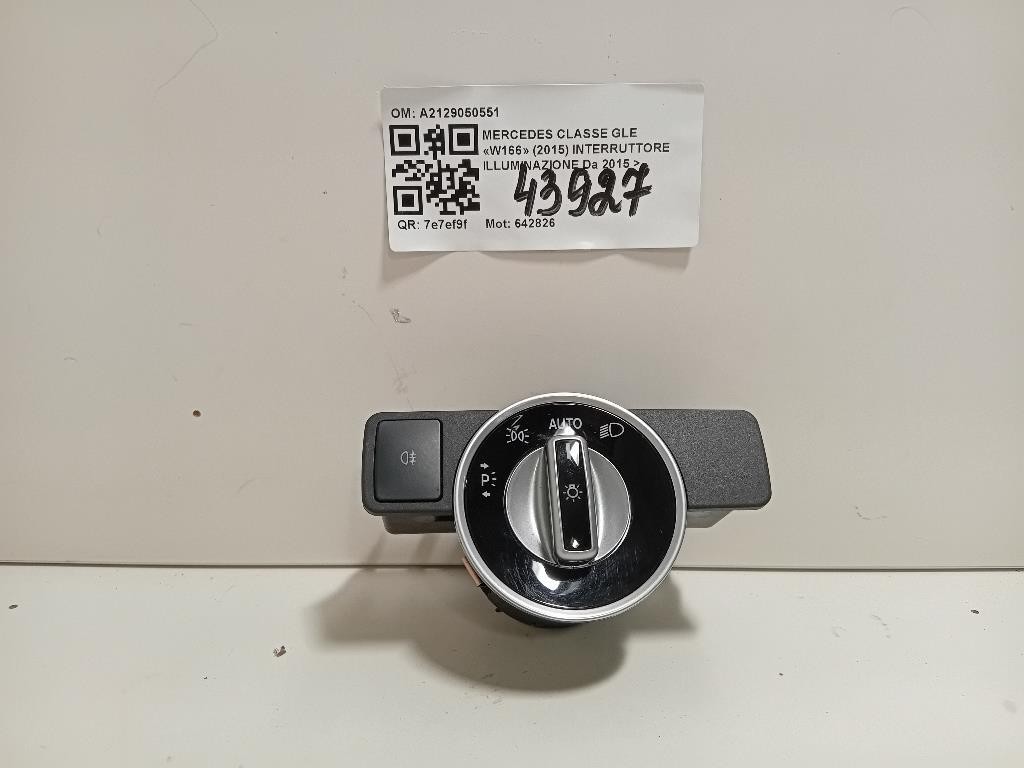 Interruttore Illuminazione A2129050551 Mercedes Classe GLE W166 2015
