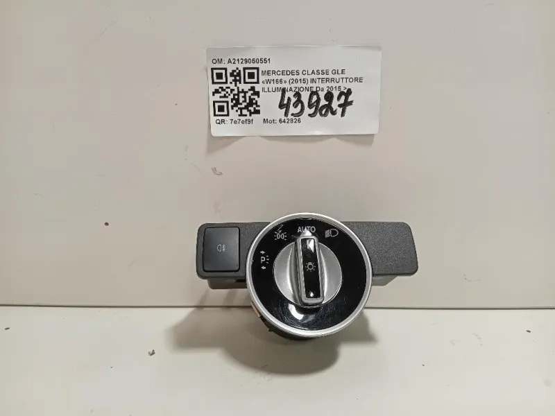 Interruttore Illuminazione A2129050551 Mercedes Classe GLE W166 2015