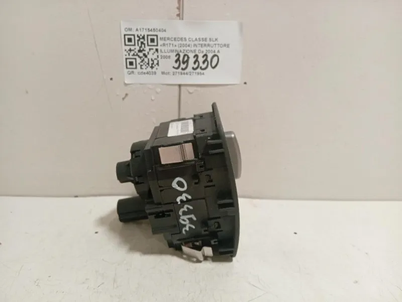 Interruttore Illuminazione A1715450404 Mercedes Classe SLK R171 2004