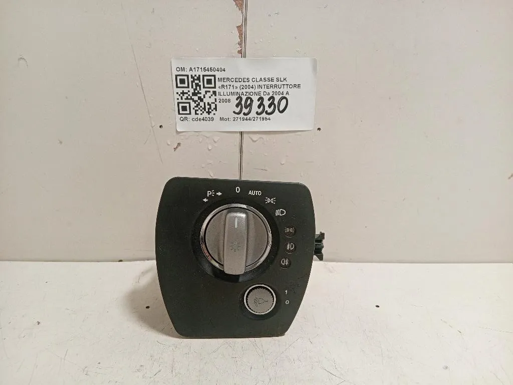 Interruttore Illuminazione A1715450404 Mercedes Classe SLK R171 2004