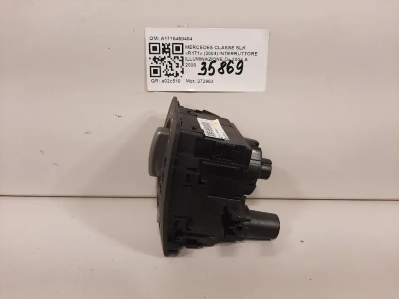 Interruttore Illuminazione A1715450404 Mercedes Classe SLK R171 2004