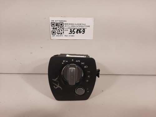 Interruttore Illuminazione A1715450404 Mercedes Classe SLK R171 2004