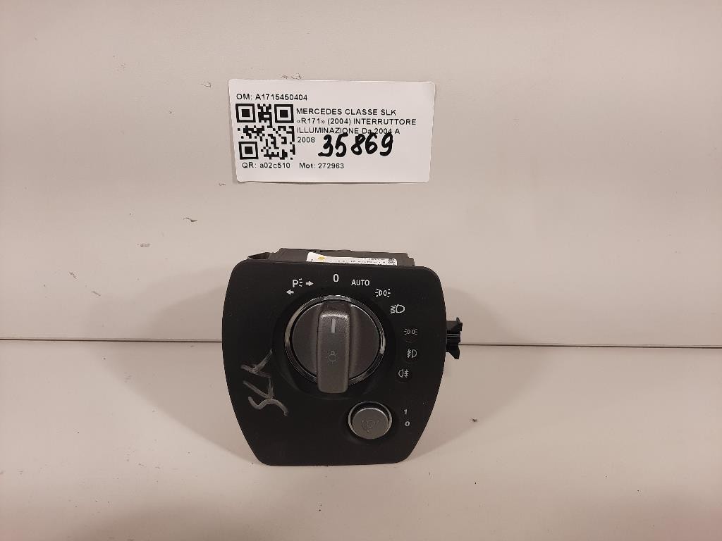 Interruttore Illuminazione A1715450404 Mercedes Classe SLK R171 2004
