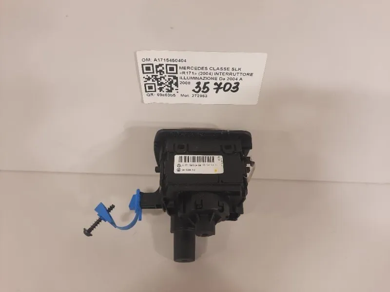 Interruttore Illuminazione A1715450404 Mercedes Classe SLK R171 2004