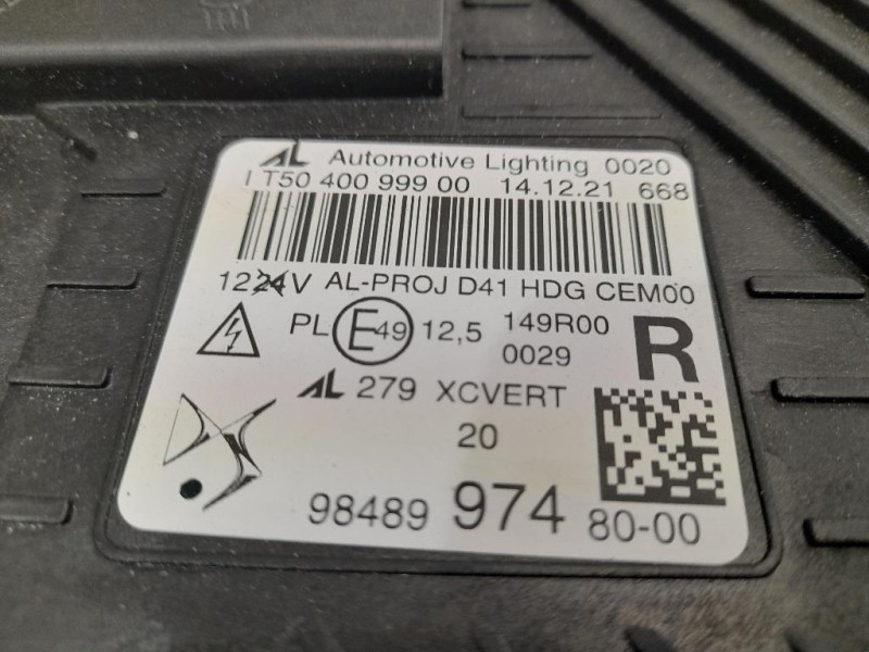 Proiettore ANT DX 984899748000 Citroen DS4 I 2016