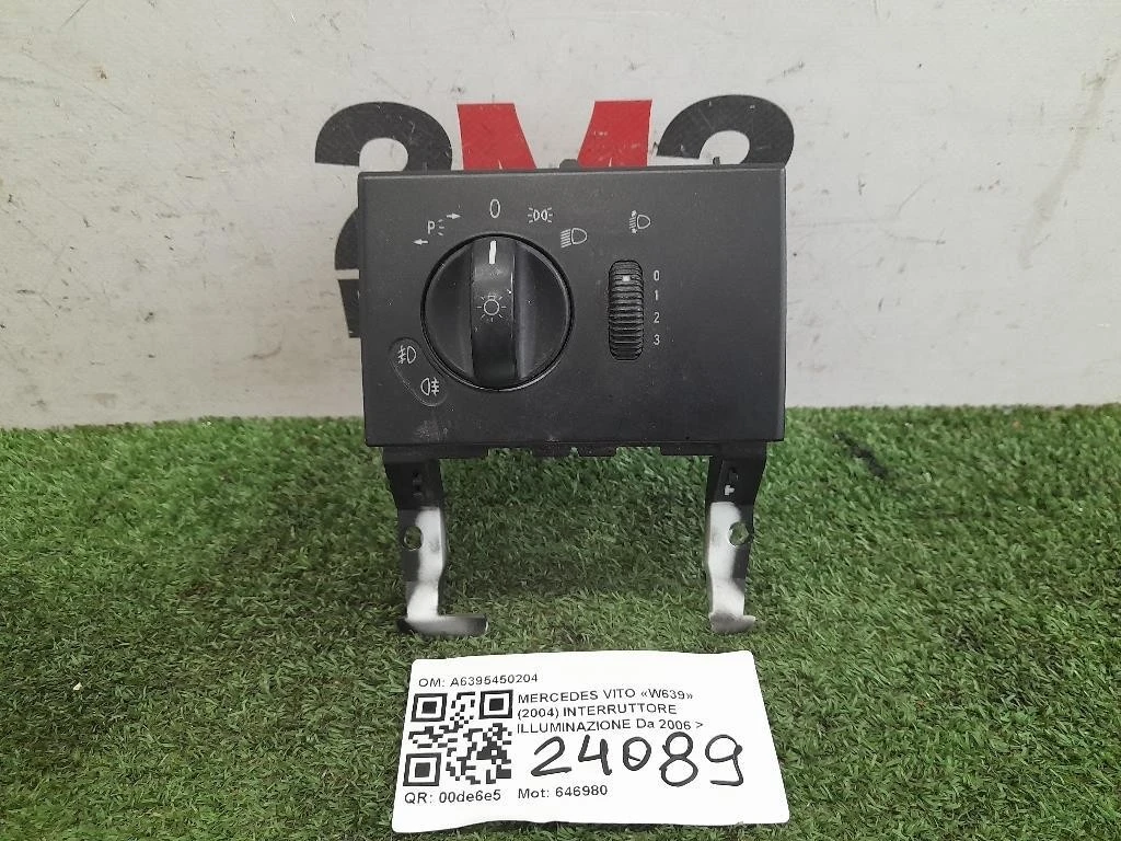 Interruttore Illuminazione A6395450204 Mercedes VITO W639 2004
