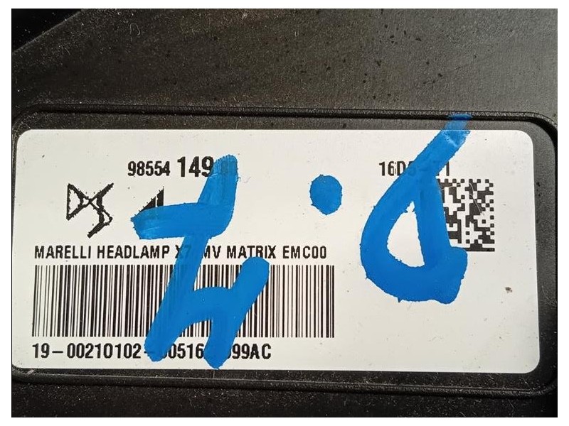 Proiettore ANT DX 9855414980 Citroen DS7 Crossback 2017