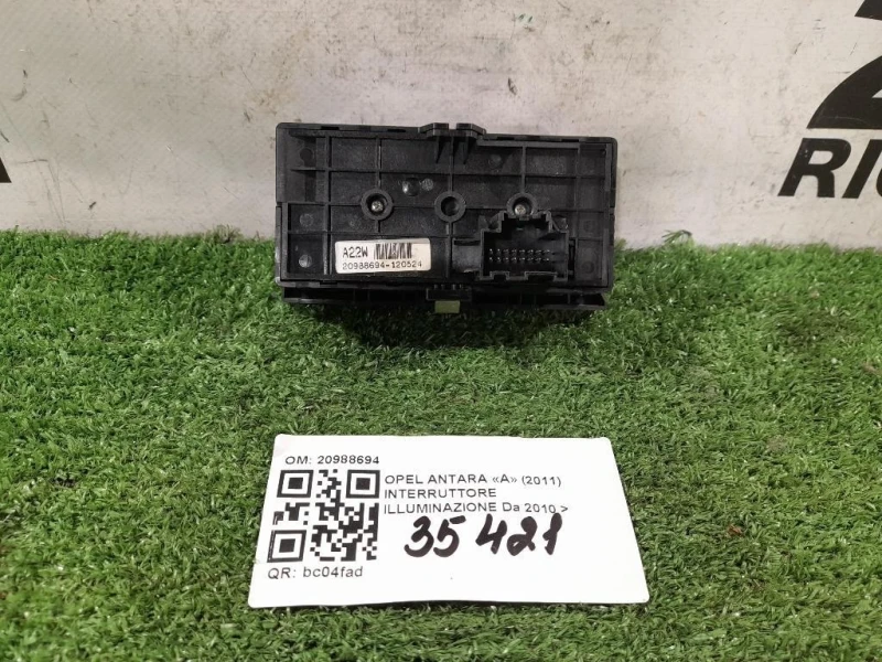 Interruttore Illuminazione 20988694 Opel Antara A 2011