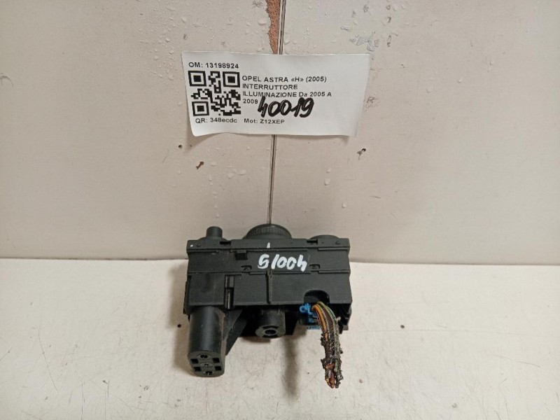 Interruttore Illuminazione 13198924 Opel Astra H 2005