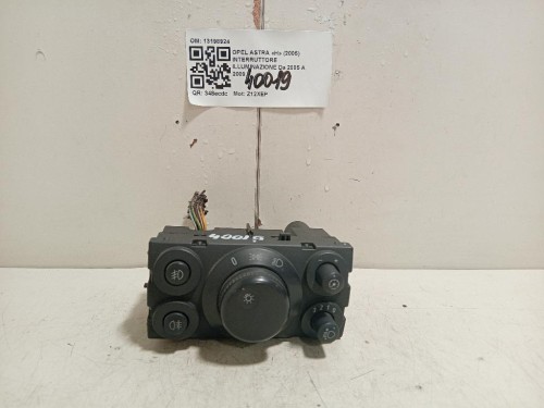 Interruttore Illuminazione 13198924 Opel Astra H 2005