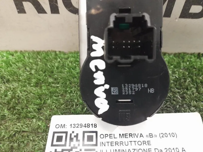 Interruttore Illuminazione 13294818 Opel Meriva B 2010