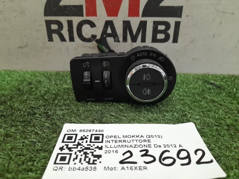 Interruttore Illuminazione 95297440 Opel Mokka 2013