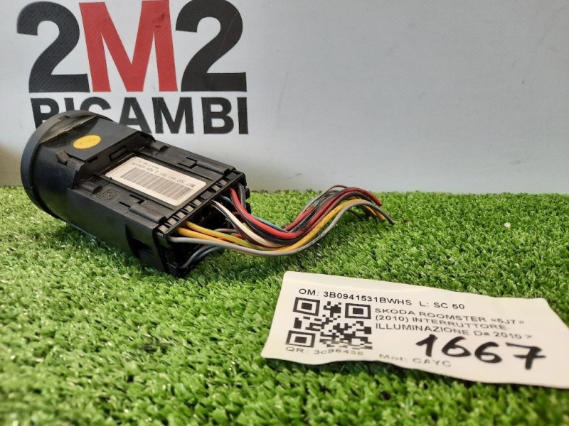 Interruttore Illuminazione 3B0941531B Skoda Roomster 5J7 2010