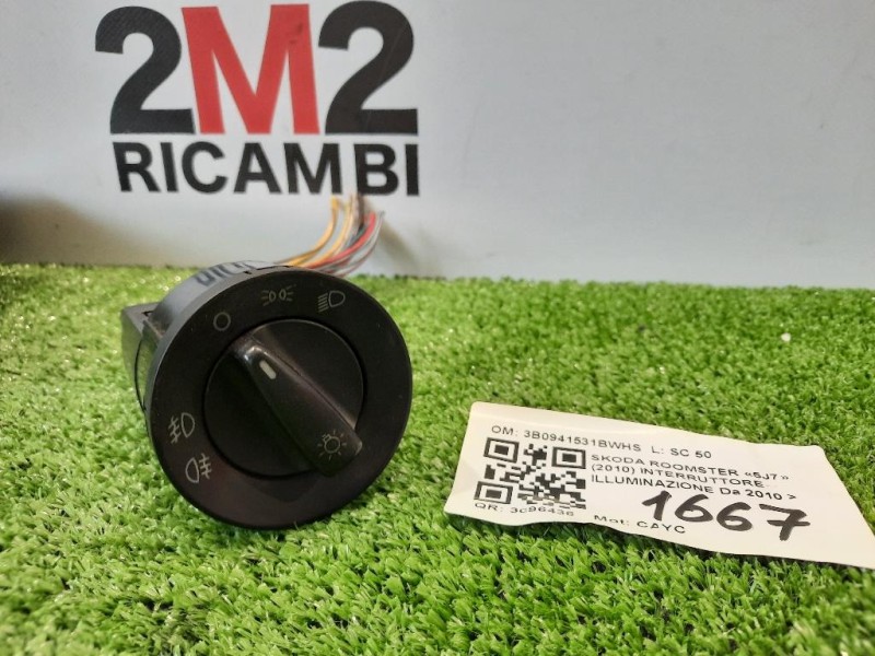 Interruttore Illuminazione 3B0941531B Skoda Roomster 5J7 2010