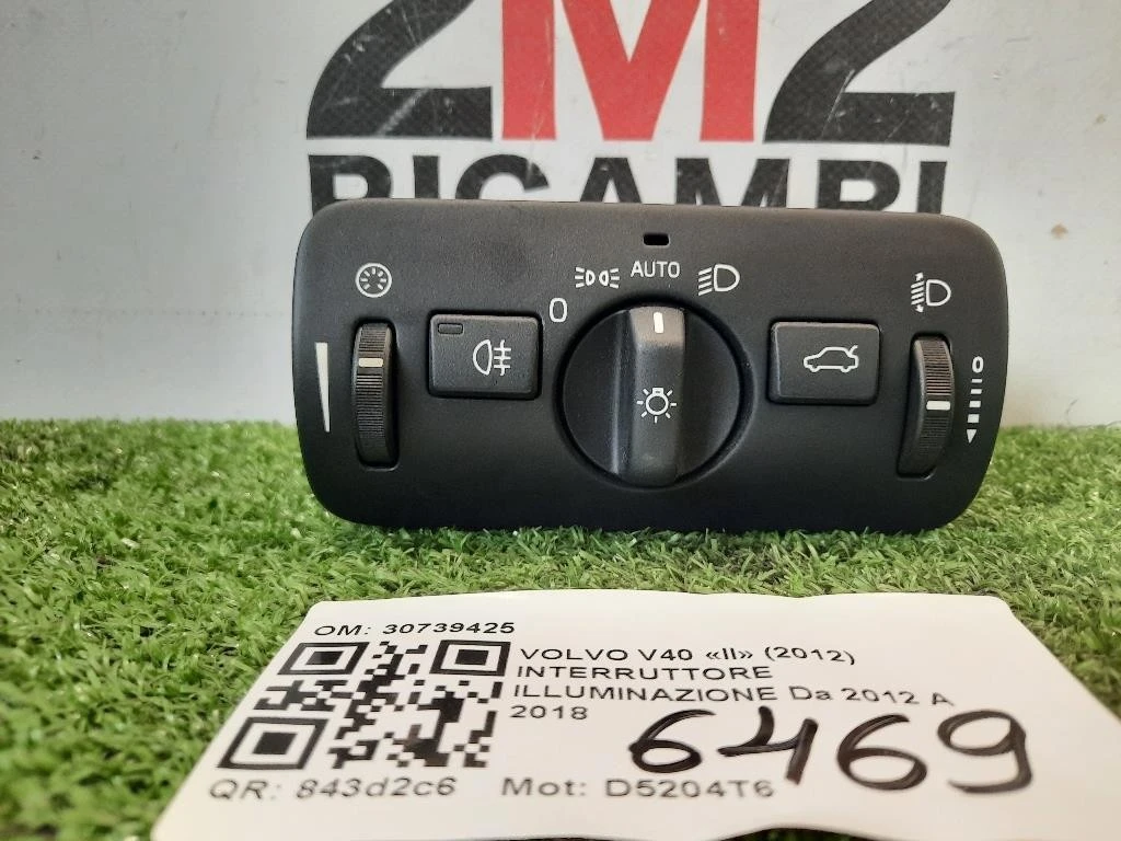 Interruttore Illuminazione 30739425 Volvo V40 II 2012
