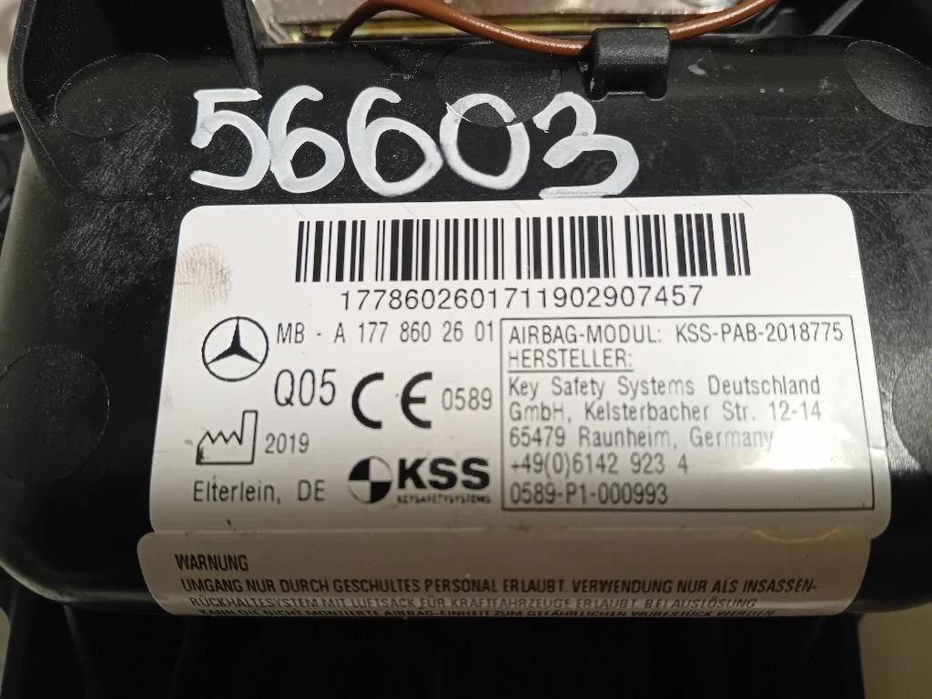 Air-bag Passeggero A1778602601 Mercedes Classe A W177 2018