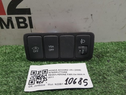 Interruttore Regolazione FARI M37548 Honda Accord IX 2009