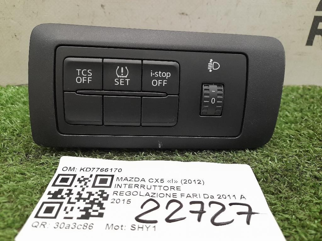 Interruttore Regolazione FARI KD7766170 Mazda CX5 I 2012
