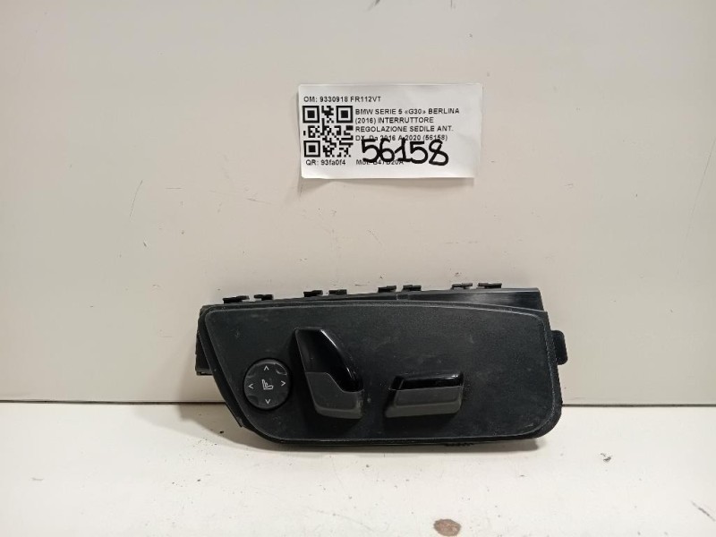 Interruttore Regolazione Sedile ANT DX 9330918 Bmw Serie 5 G30 Berlina 2016