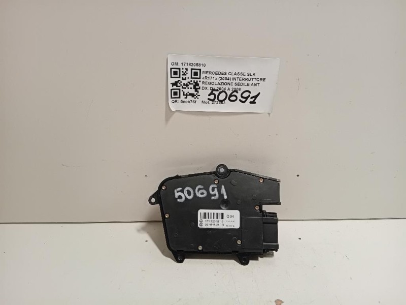 Interruttore Regolazione Sedile ANT DX 1718205810 Mercedes Classe SLK R171 2004