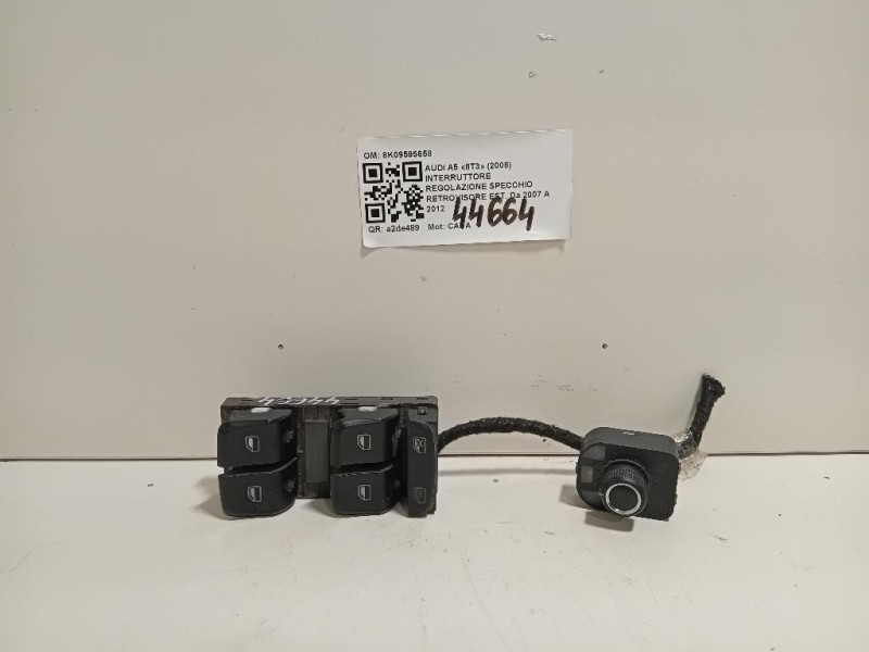 Interruttore Regolazione Specchio Retrovisore EST 8K09595658 Audi A5 8T3 2008