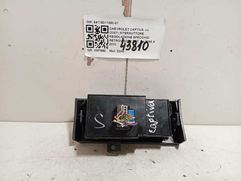 Interruttore Regolazione Specchio Retrovisore EST 64119311850-01 Chevrolet Captiva I 2007