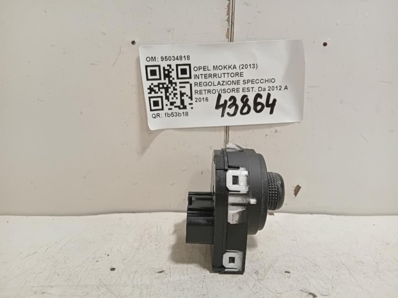 Interruttore Regolazione Specchio Retrovisore EST 95034818 Opel Mokka 2013