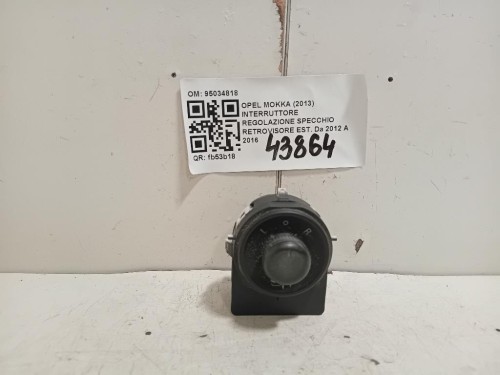 Interruttore Regolazione Specchio Retrovisore EST 95034818 Opel Mokka 2013