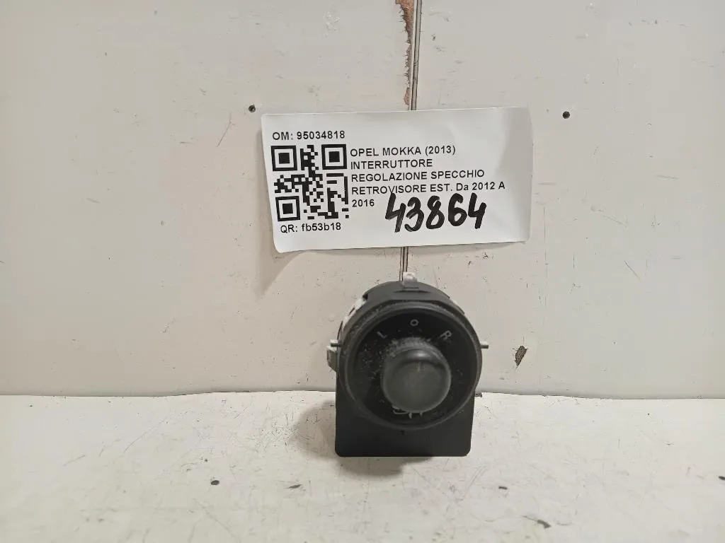 Interruttore Regolazione Specchio Retrovisore EST 95034818 Opel Mokka 2013
