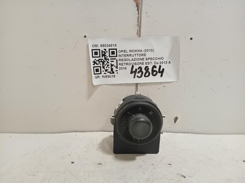 Interruttore Regolazione Specchio Retrovisore EST 95034818 Opel Mokka 2013