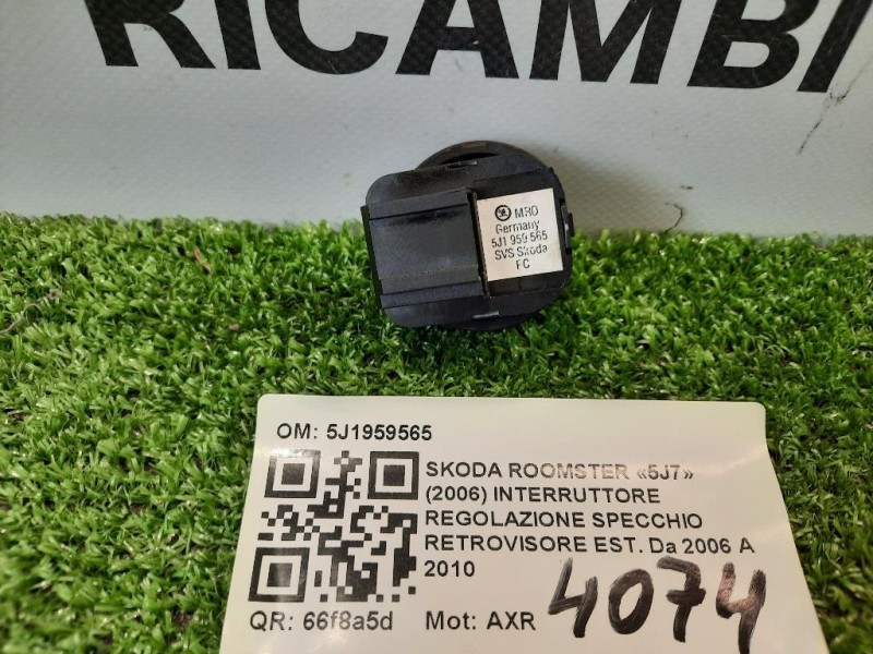 Interruttore Regolazione Specchio Retrovisore EST 5J1959565 Skoda Roomster 5J7 2006