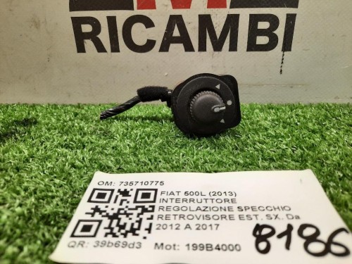 Interruttore Regolazione Specchio Retrovisore EST SX 735710775 Fiat 500L 2013