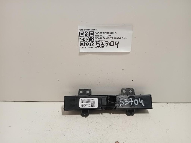 Interruttore Riscaldamento Sedile ANT P04602565AG Dodge Nitro 2007