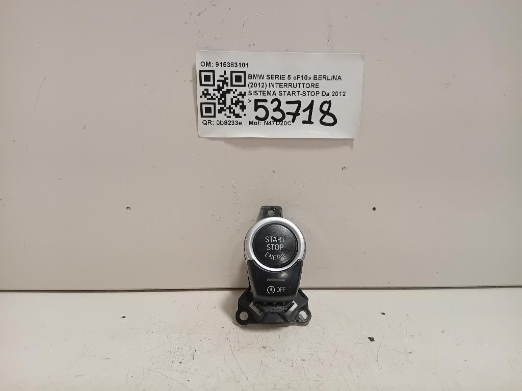 Interruttore Sistema Start-stop 915383101 Bmw Serie 5 F10 Berlina 2012