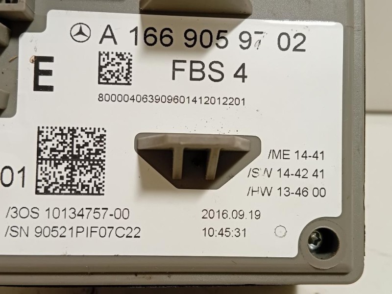 Interruttore Sistema Start-stop A 166 905 97 02 Mercedes Classe GLE W166 2015