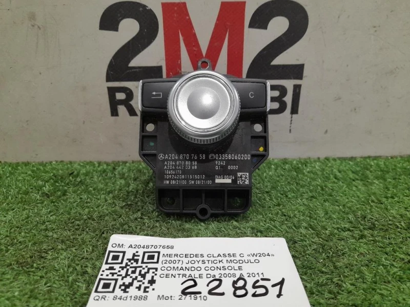 Joystick Modulo Comando Console Centrale A2048707658 Mercedes Classe C W204 2007
