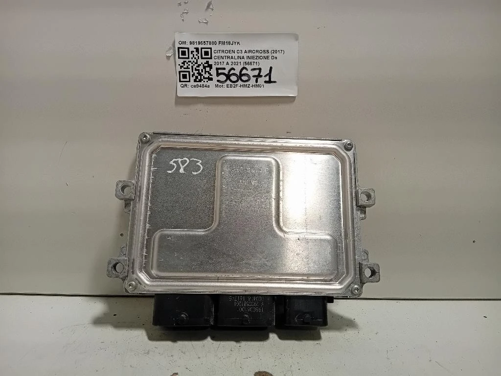 Centralina Iniezione 9819657880 Citroen C3 Aircross 2017