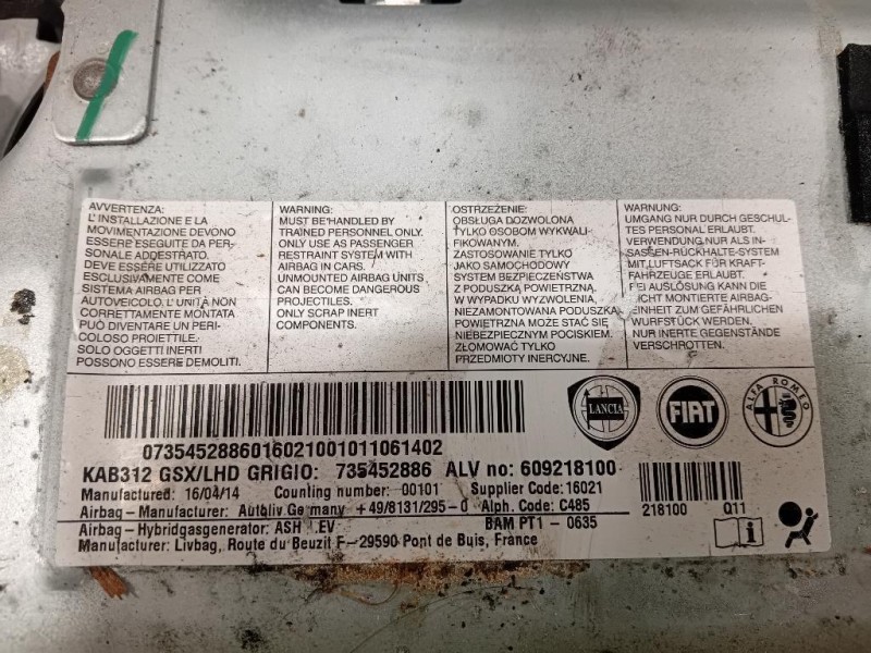 KIT Airbag KIT AIRBAG Fiat 500 II 2008