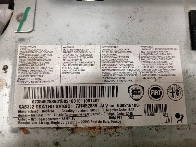 KIT Airbag KIT AIRBAG Fiat 500 II 2008