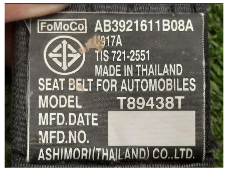 KIT Airbag AB39-21043B13-AAB39-21044H30-ADAB3921611B08A Ford Ranger IV 2012