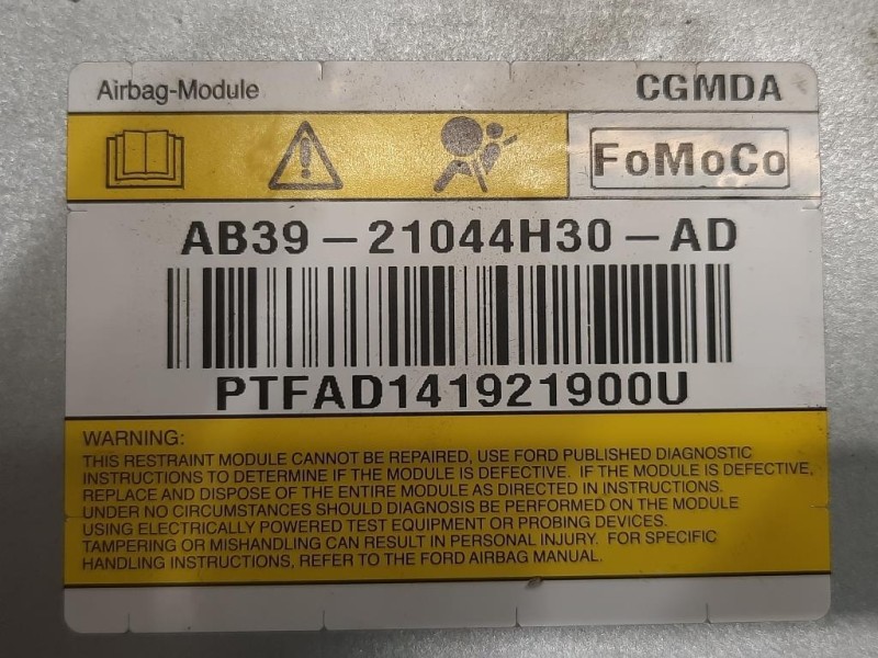 KIT Airbag AB39-21043B13-AAB39-21044H30-ADAB3921611B08A Ford Ranger IV 2012