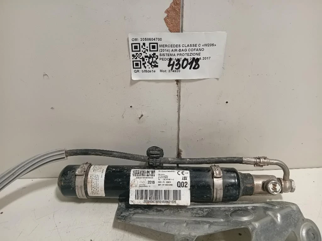 Air-bag Cofano Sistema Protezione Pedoni ANT 608803200 Jaguar XF I 2011