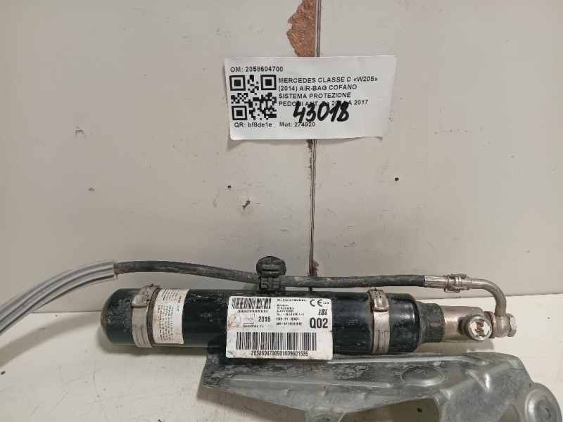 Air-bag Cofano Sistema Protezione Pedoni ANT 608803200 Jaguar XF I 2011