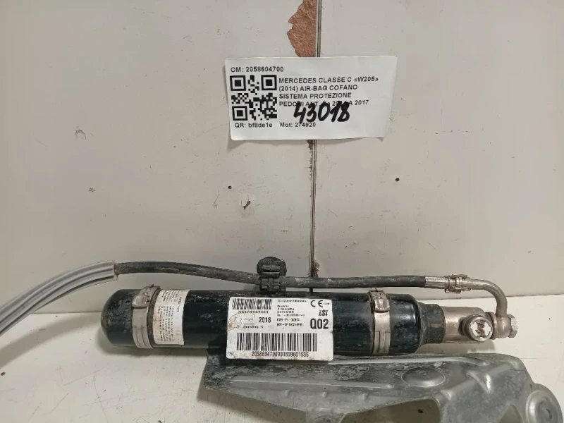 Air-bag Cofano Sistema Protezione Pedoni ANT 608803200 Jaguar XF I 2011