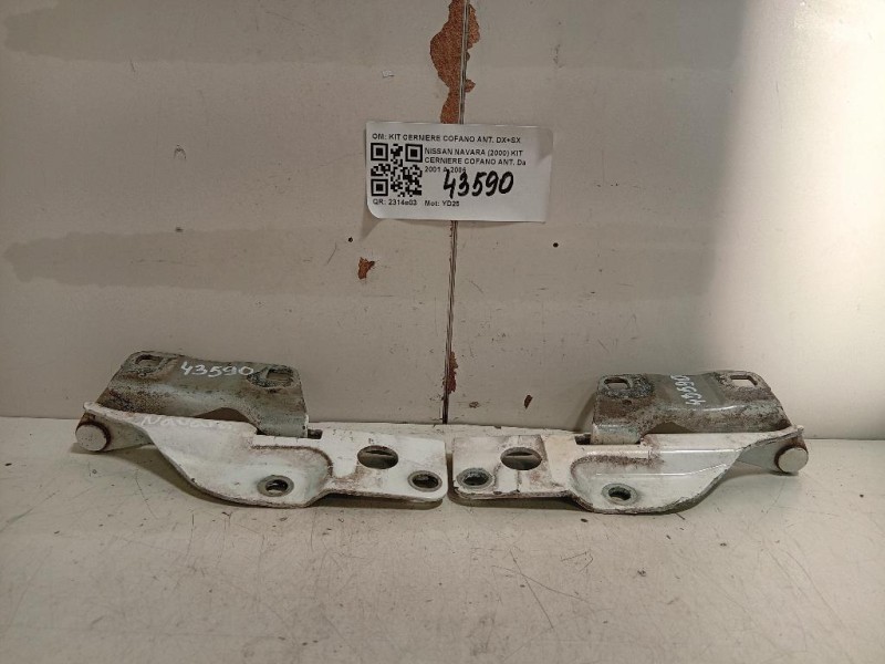 KIT Cerniere Cofano ANT KIT CERNIERE COFANO ANT DX+SX Nissan Navara 2000
