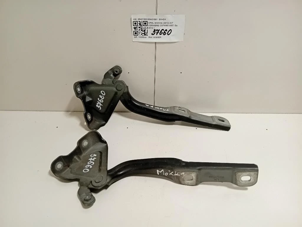 KIT Cerniere Cofano ANT 9542158095421581 SX+DX Opel Mokka 2013
